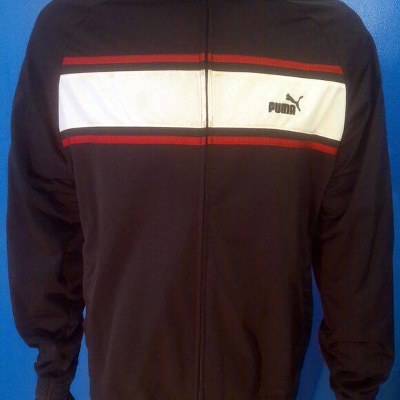 Men's Puma Jacket, Size XL, Black, White and Red - Picture 5 of 14